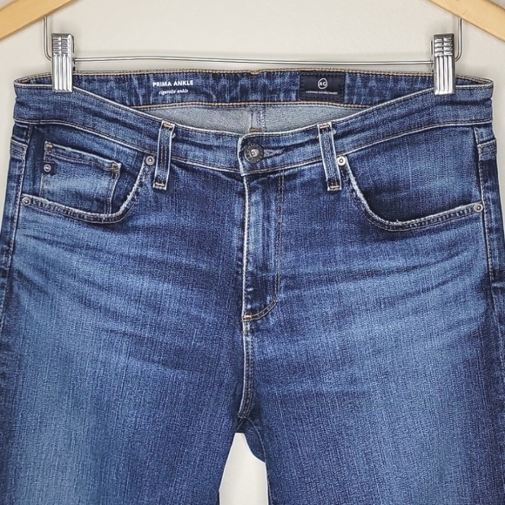 AG ADRIANO GOLDSCHMIED Women's Prima Cigarette Ankle Blue Jeans size 29R Classic - Picture 2 of 16